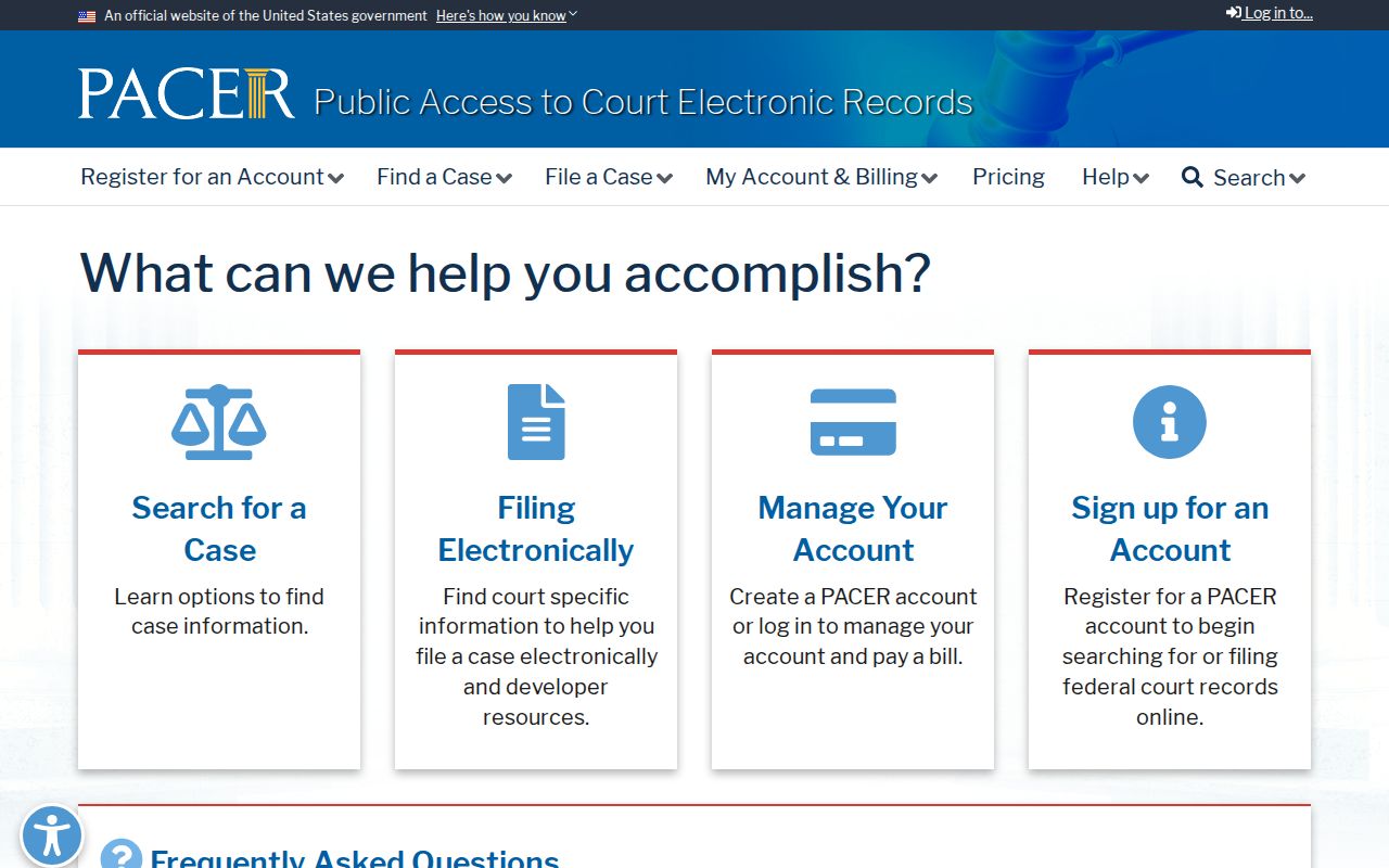 Accomack County warrant records, federal PACER case search